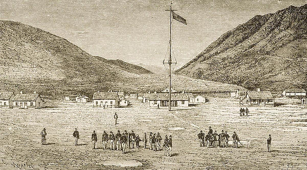 Fort Douglas Camp and Red Buttes Ravine near Salt Lake City, Utah, 1870s, c. 1880 (litho)