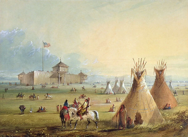 Fort Laramie, 1858-60 (w  /  c on paper)