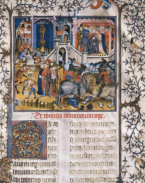 The founding of Rome by Romulus, 14th century miniature