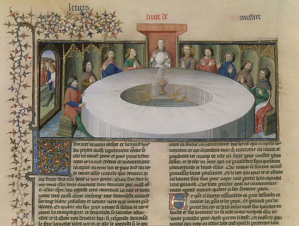 Fr. 120 f. 524v The Knights of the Round Table from The Story of Lancelot