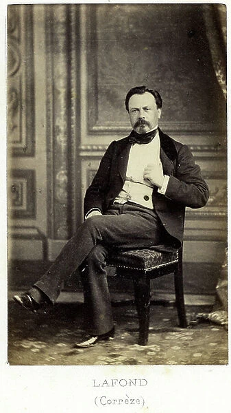 France, Limousin, Correze (19): Portrait of Remy Guy Joseph Lafond of Saint-Mur (Saint Mur) de Planche (1817-1898), depute of the Correze