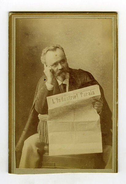 France, Portrait of a Man Reading the Journal 'The Industrialist Fun '', 1890