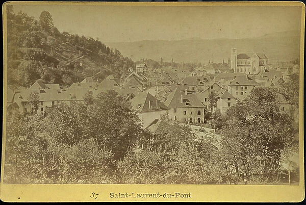 France, Rhone-Alpes, Isere (38), Saint Laurent du Pont: General view, 1870