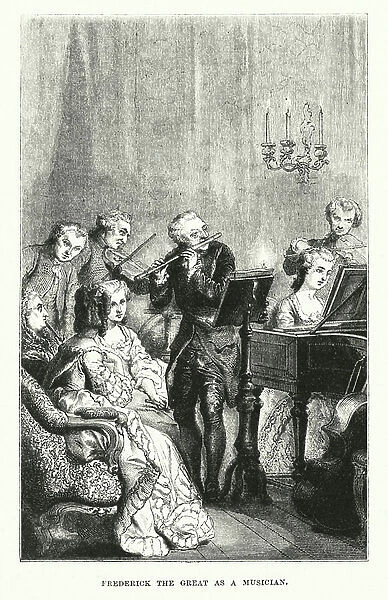 Frederick the Great as a Musician (engraving)