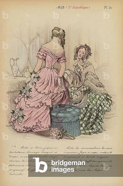 French fashion: 1848, 2e Republique (colour litho)