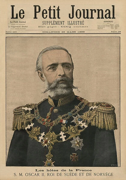French hosts: His Majesty Oscar II, King of Sweden and Norway, front cover illustration