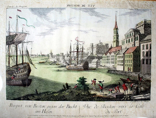 French view of Boston about 1775