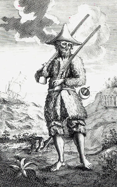 Frontispiece to The Life and Strange Surprizing Adventures of Robinson Crusoe of York