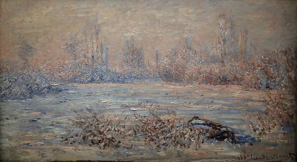 The Frost, Sun effect, 1880 (Oil on Canvas)