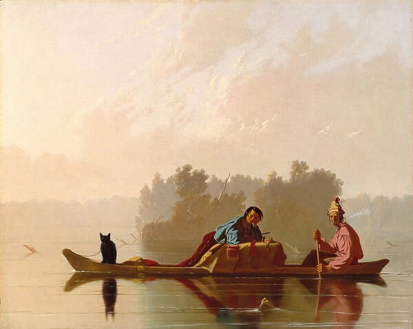 Fur Traders Descending the Missouri, 1845 (oil on canvas)