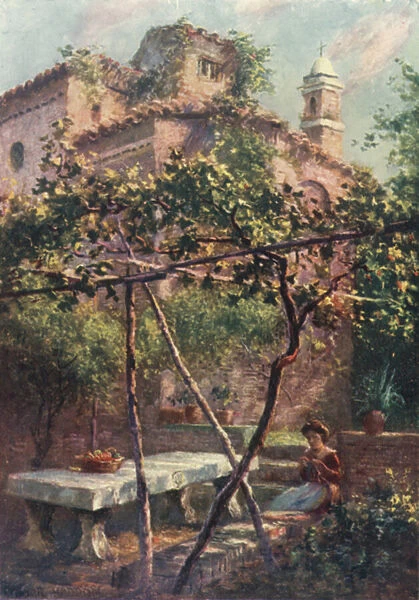 Garden at Murano (colour litho)