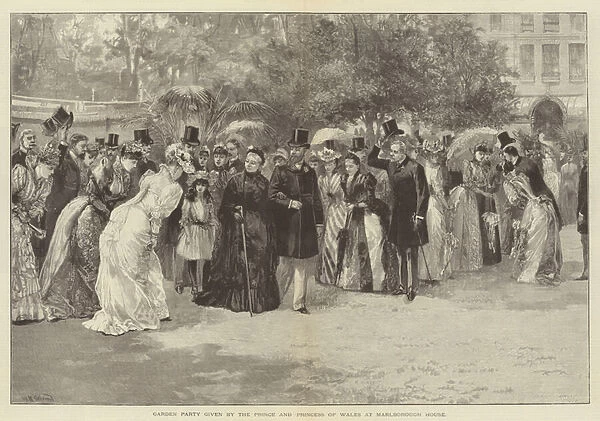 Garden Party given by the Prince and Princess of Wales at Marlborough House (engraving)