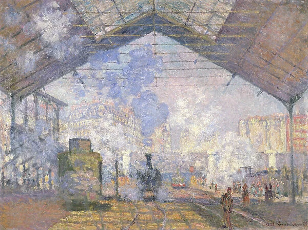 The Gare St. Lazare, 1877 (oil on canvas)