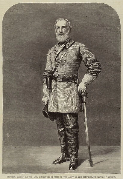 General Robert Edmund Lee, Commander-in-Chief of the Army of the Confederate States of America (engraving)