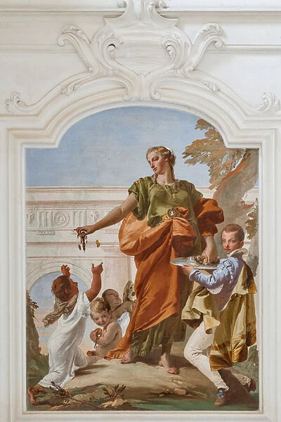 Generosity distributing gifts, 1734 (fresco)