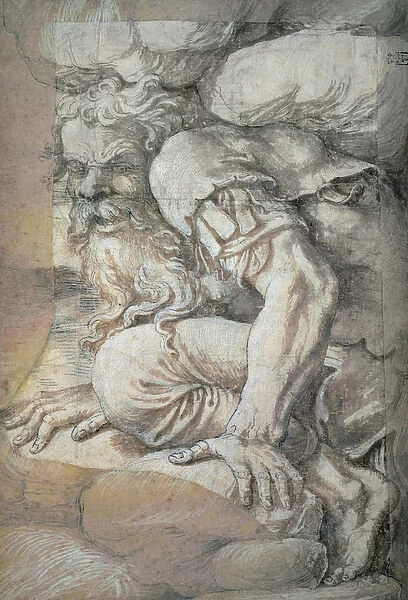 Giant, sketch for the fresco of the Fall of the Giants, Palazzo del Te, Mantua, 1531  /  32