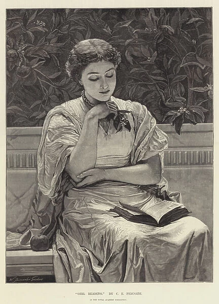 Girl Reading (engraving)