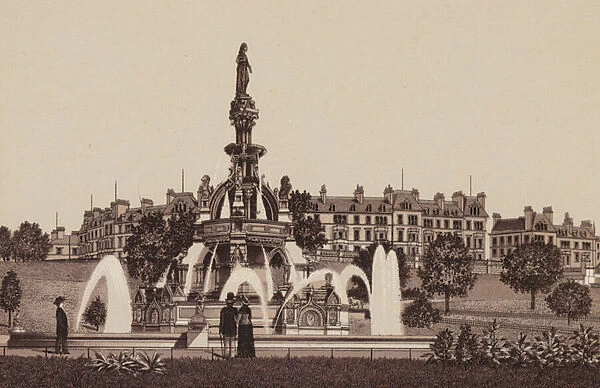 Glasgow: Fountain in the West-End Park (litho)