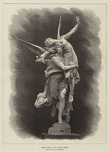 'Gloria Victis, 'by M Antoine Mercier, from the late Paris Exhibition (engraving)