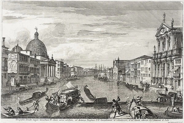 The Grand Canal Between San Simone Piccolo and Santa Chiara, c. 1740-41 (etching)