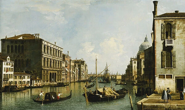 The Grand Canal, Venice, Looking East from the Campo S. Vio, (oil on canvas)