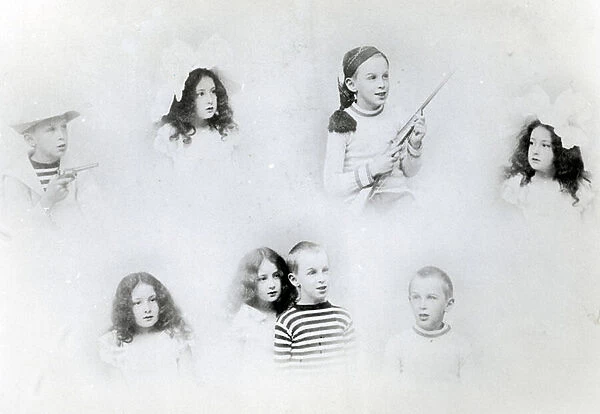 Grandchildren of Monets second wife: American Family (b  /  w photo)