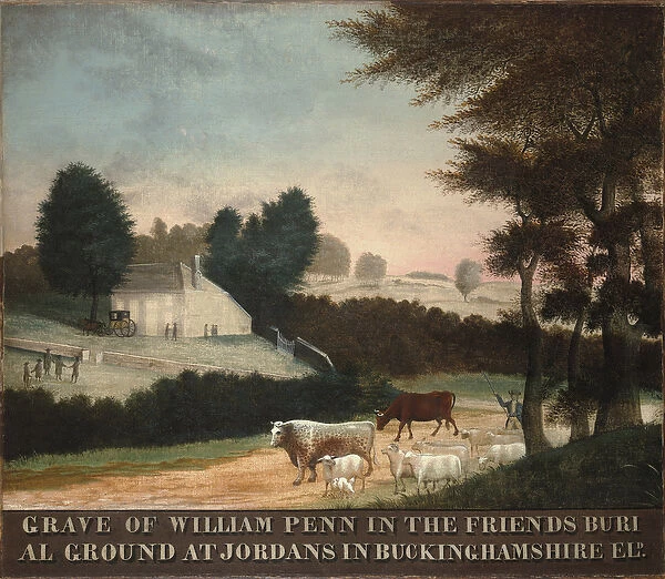 The Grave of William Penn, 1847 (oil on canvas)