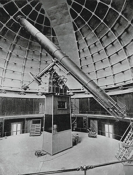 Great 36 1-2 Inch Telescope at Lick Observatory, California (b / w photo)