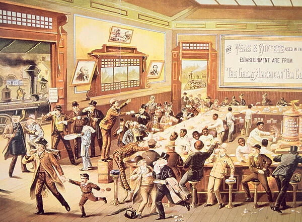 The Great American Tea Company, 1880 (colour litho)