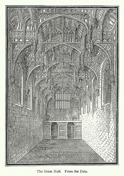 The Great Hall, from the Dais (engraving)