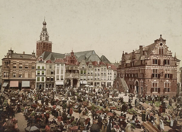 The Great Market, Nijmegen, c.1900 (photomechanical print)