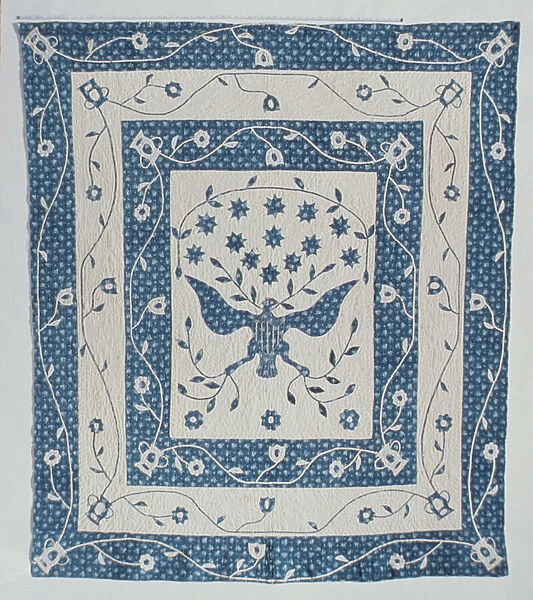 Great Seal of United States Quilt by Susan Strong, Maryland or Ohio, c. 1830