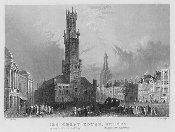 The Great Tower, Bruges (engraving)