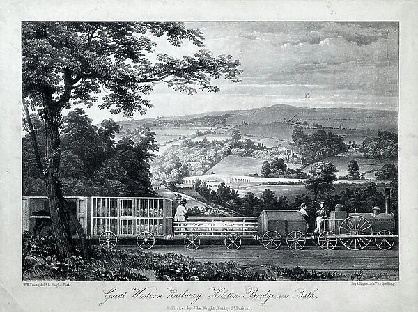 Great Western Railway, Kelston Bridge near Bath, c. 1835-40 (litho on paper)