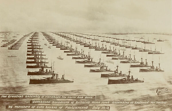 The greatest assembly of warships the world has seen (litho)