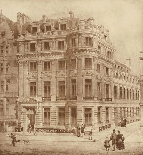 Green Park Club and Chambers, Piccadilly, London (litho)