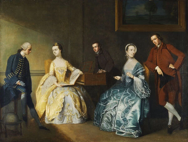 A Group Portrait of the Chambers Family, (oil on canvas)