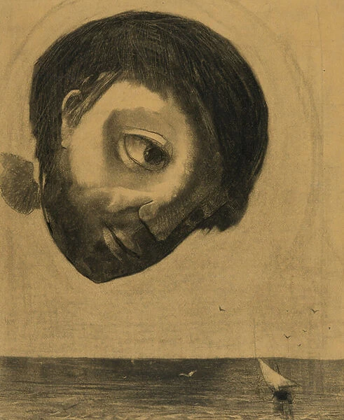 Guardian Spirit of the Waters, 1878 (charcoal with black chalk, stumping, erasing