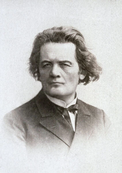 Half-length portrait of the famous Russian pianist and composer Anton Grigorevic Rubinstein