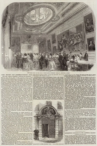The Hall of the Barber-Surgeons Company (engraving)