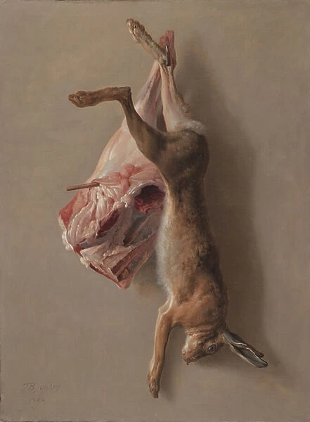 A Hare and a Leg of Lamb, 1742 (oil on canvas)