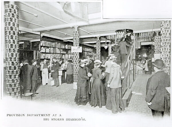 Harrods Provision Department, c. 1901 (b  /  w photo)