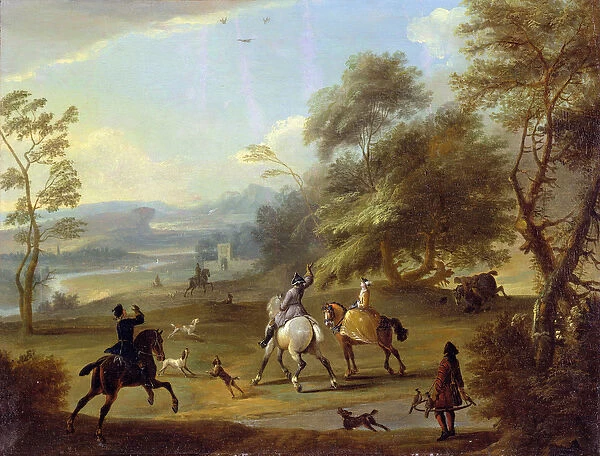 A Hawking Party, c. 1690 (oil on canvas)