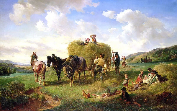 The Hay Harvest, 1869 (oil on canvas)