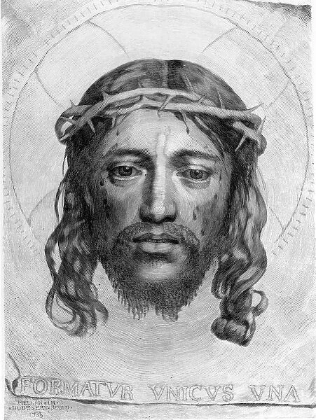 The Head of Christ, 1735 (engraving) (b  /  w photo)