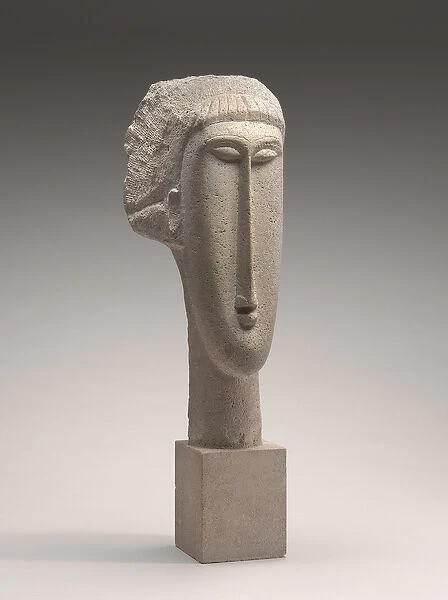 Head of a Woman, c. 1910-1911 (limestone)