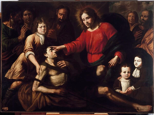 The Healing of the blind, 18th century (oil on canvas)