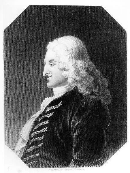 Henry Fielding (1707-54) engraved by Samuel Freeman (1773-1857) (engraving) (b&w photo)