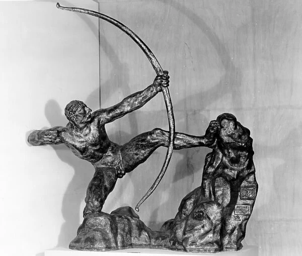 Hercules the Archer, 1909 (bronze) (b  /  w photo)