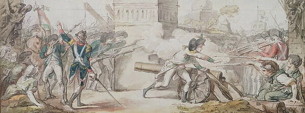 Heroic death of Desilles in his attempt to stop the battle during the Mutiny of Nancy